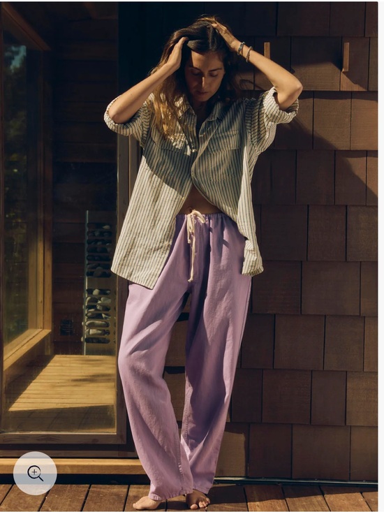 imogene + willie Pants - imogene + willie Lavender Wide-Leg Drawstring Pants